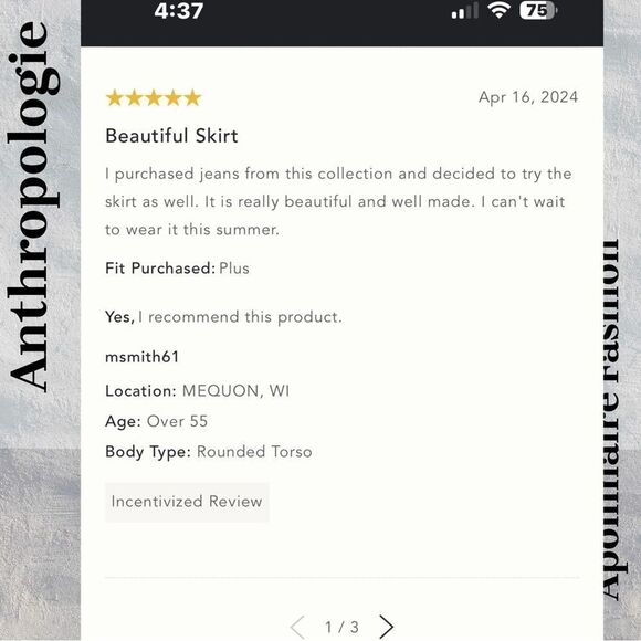 Anthropologie Pilcro x Manel Villalonga Sailcloth Maxi Skirt Blue white combo 14 - Picture 7 of 9
